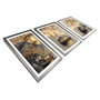 Wallity Conjunto de 3 Pinturas Decorativas Multicolor en MDF con Marco